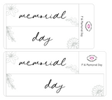 F16 || Floral Memorial Day Full Day Stickers