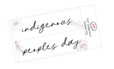 F07 || Floral Columbus/Indigenous Peoples Day Full Day Sticker