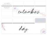 F07 || Floral Columbus/Indigenous Peoples Day Full Day Sticker