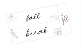 F10 || Floral Fall Break Full Day Stickers