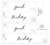 F12 || Floral Good Friday Full Day Stickers