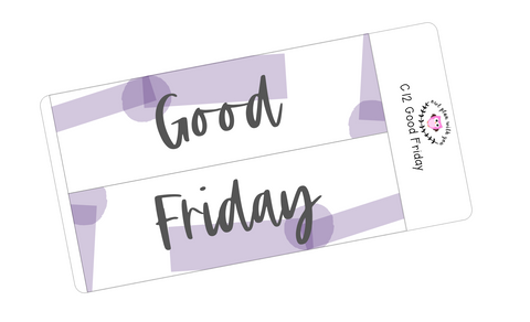 C12 || Craft Paper Good Friday Full Day Stickers