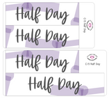 C13 || Craft Paper Half Day Full Day Stickers