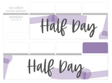 C13 || Craft Paper Half Day Full Day Stickers