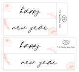 F14 || Floral Happy New Year Full Day Stickers