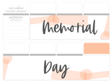 C16 || Craft Paper Memorial Day Full Day Stickers