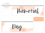 C16 || Craft Paper Memorial Day Full Day Stickers
