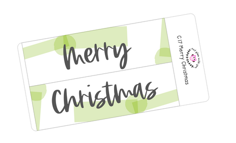 C17 || Craft Paper Merry Christmas Full Day Stickers