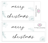 F17 || Floral Merry Christmas Full Day Stickers