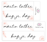 F18 || Floral MLK Jr. Day Full Day Stickers