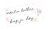 F18 || Floral MLK Jr. Day Full Day Stickers