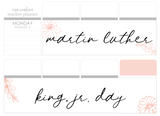 F18 || Floral MLK Jr. Day Full Day Stickers