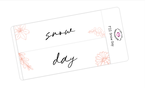 F23 || Floral Snow Day Full Day Stickers