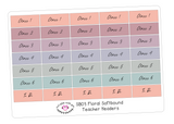 SB03 || Floral Softbound Teacher Planner Header Stickers