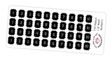 T39 || 40 Ribbon Week Number Stickers