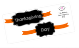 T88 || Ribbon Thanksgiving Day Full Day Stickers