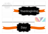 T88 || Ribbon Thanksgiving Day Full Day Stickers