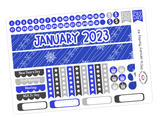 PP01 || January Snowflake Plum Planner Kit