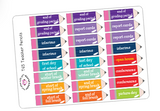 T65 || 88 Pencil Teacher Planner Sticker Set