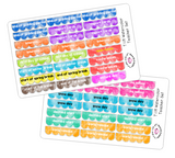 T119 || Watercolor Teacher Planner Sticker Set