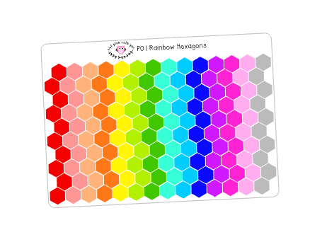 P01 || 140 Hexagon Stickers