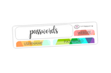 T179 || Geometric Passwords Log Stickers