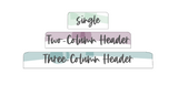 SB05 || Craft Paper Softbound Teacher Planner Header Stickers