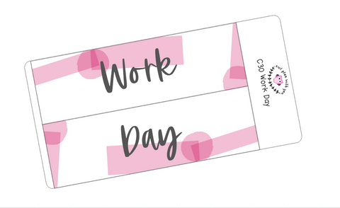 C30 || Craft Paper Work Day Full Day Stickers