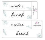 F29 || Floral Winter Break Full Day Stickers