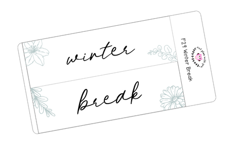 F29 || Floral Winter Break Full Day Stickers