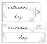F28 || Floral Veterans Day Full Day Stickers