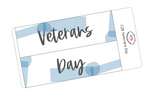 C28 || Craft Paper Veterans Day Full Day Stickers