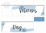 C28 || Craft Paper Veterans Day Full Day Stickers