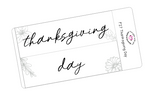 F27 || Floral Thanksgiving Day Full Day Stickers