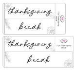 F26 || Floral Thanksgiving Break Full Day Stickers