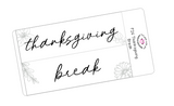 F26 || Floral Thanksgiving Break Full Day Stickers