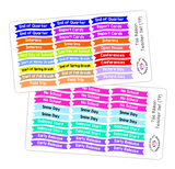 T66 || Ribbon Teacher Planner Sticker Set