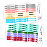 T66 || Ribbon Teacher Planner Sticker Set