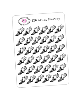 I26 || 36 Cross Country Icon Stickers