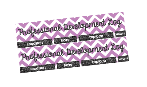 T53 || Chevron Professional Development Log Header Stickers