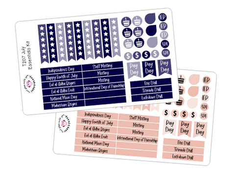 T207 || July Essentials Sticker Kit