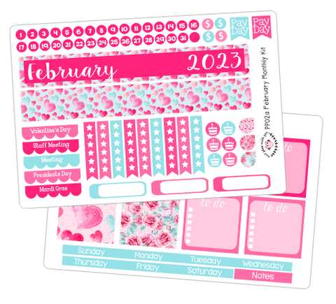 PP02 || February Valentine Plum Planner Kit