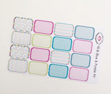 H01 || Blue and Purple Horizontal Weekly Planner Kit