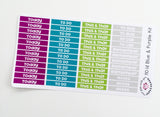 H01 || Blue and Purple Horizontal Weekly Planner Kit