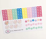 V11 || Watercolor Vertical Weekly Planner Kit