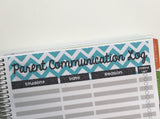 T51 || Watercolor Parent Communication Log Header Stickers