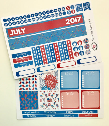PP07 || July Fourth Plum Paper Planner Kit