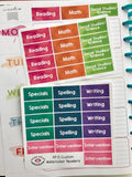 HP13 || 280 Custom Watercolor Happy Planner Header Stickers
