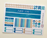 HP06 || June Beach Happy Planner Teacher Kit
