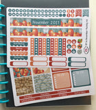 HP11 || November Pumpkin Happy Planner Teacher Kit